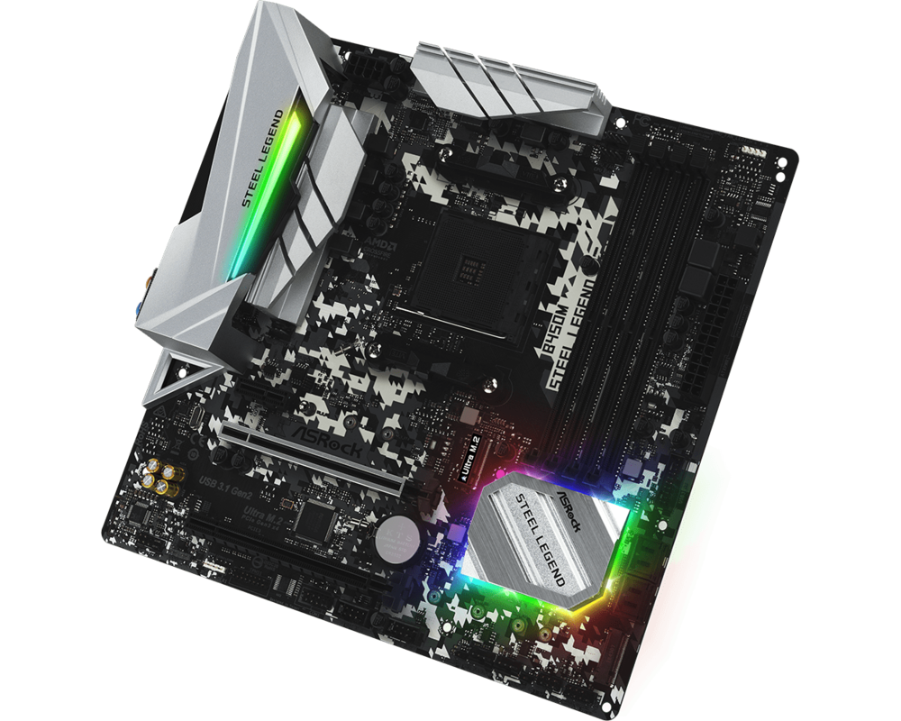 Дънна платка ASROCK B450M STEEL LEGEND 6