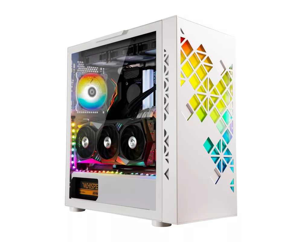 Кутия Bitfenix Tracery ARGB ATX Mid Tower, Бяла 2