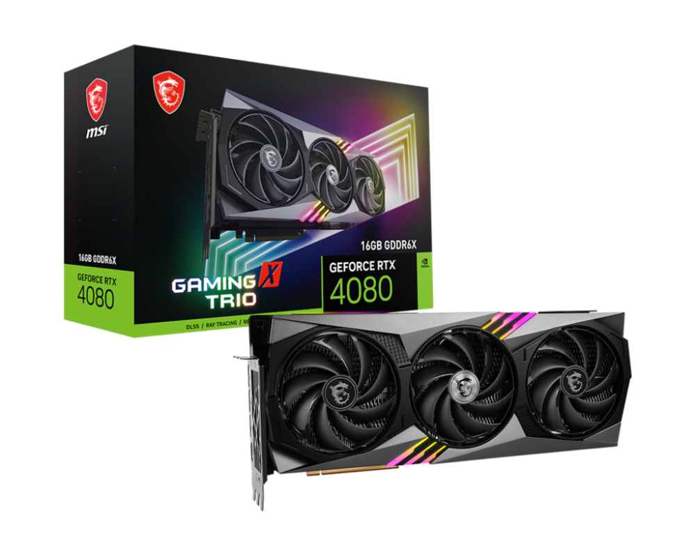 Видеокарта MSI GeForce RTX 4080 GAMING X TRIO 16GB GDDR6X 2
