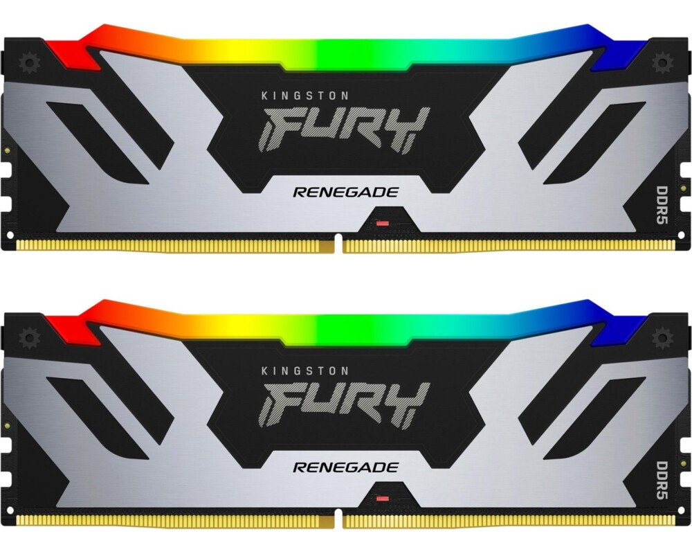 Памет Kingston Fury Renegade Silver RGB 64GB(2x32GB) DDR5 PC5-48000 6000MHz CL32 KF560C32RSK2-64 5