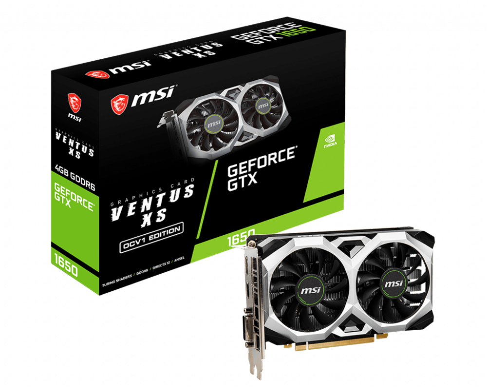 Видеокарта MSI GeForce GTX 1650 VENTUS XS OCV1 4GB GDDR6 2