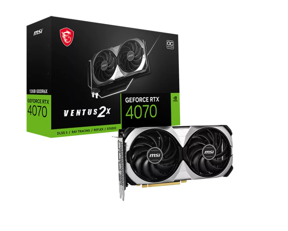 Видеокарта MSI GeForce RTX 4070 VENTUS 2X OC 12GB GDDR6X 2