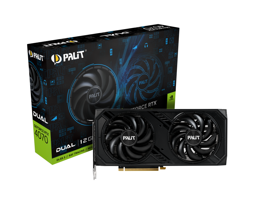 Видеокарта Palit GeForce RTX 4070 Dual 12GB GDDR6X 2