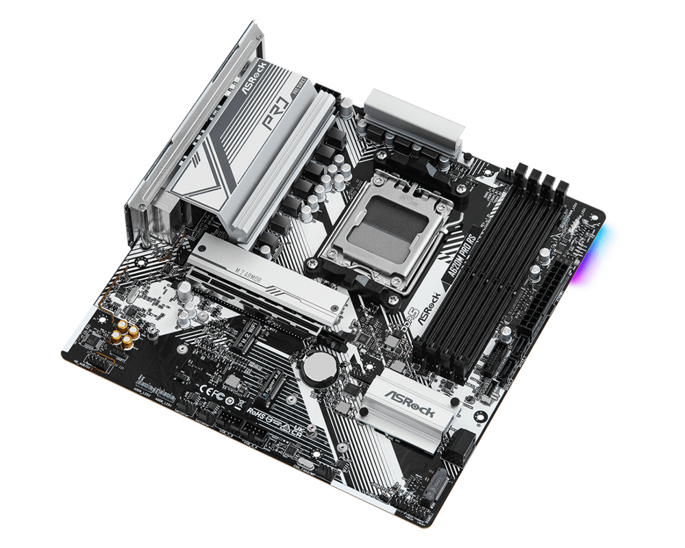Дънна платка ASROCK A620M Pro RS, Socket AM5, mATX, 4xDDR5 8