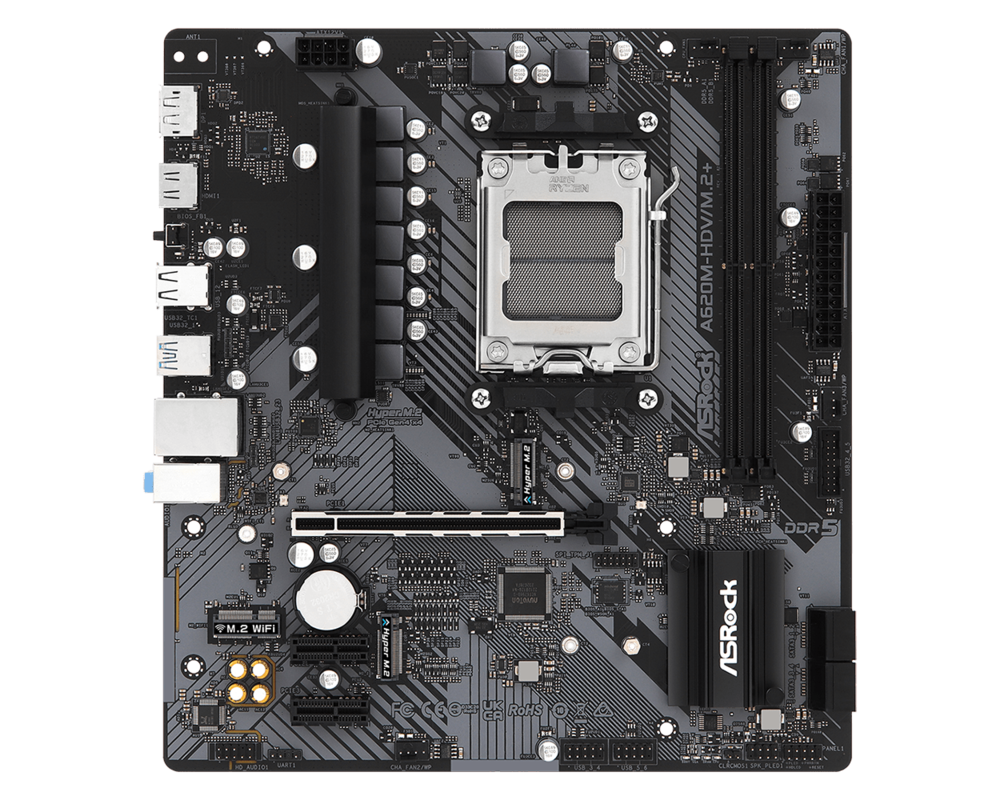 Дънна платка ASROCK A620M-HDV M.2+, Socket AM5, mATX 12