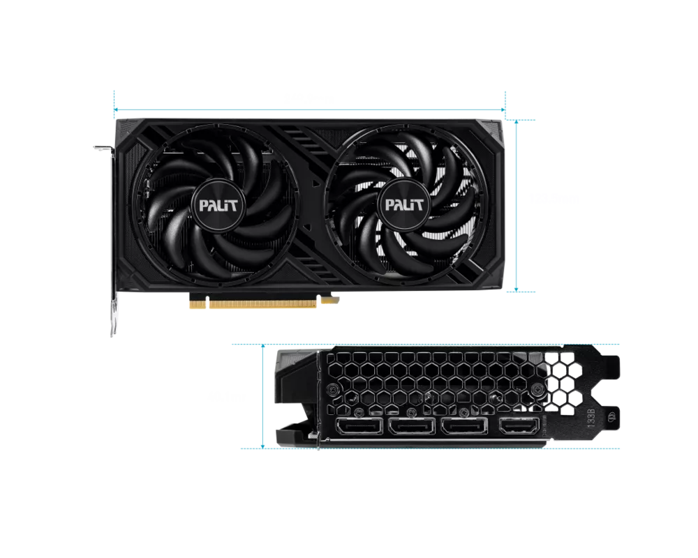 Видеокарта Palit GeForce RTX 4060 Ti Dual 8GB GDDR6 6