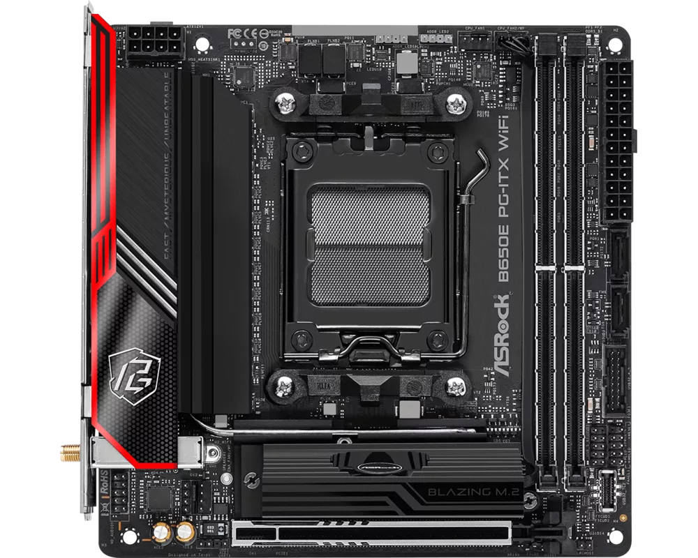 Дънна платка ASROCK B650E PG-ITX WIFI ITX 2xDDR5 1xPCIe 5.0 x16 LAN 2.5Gb 14