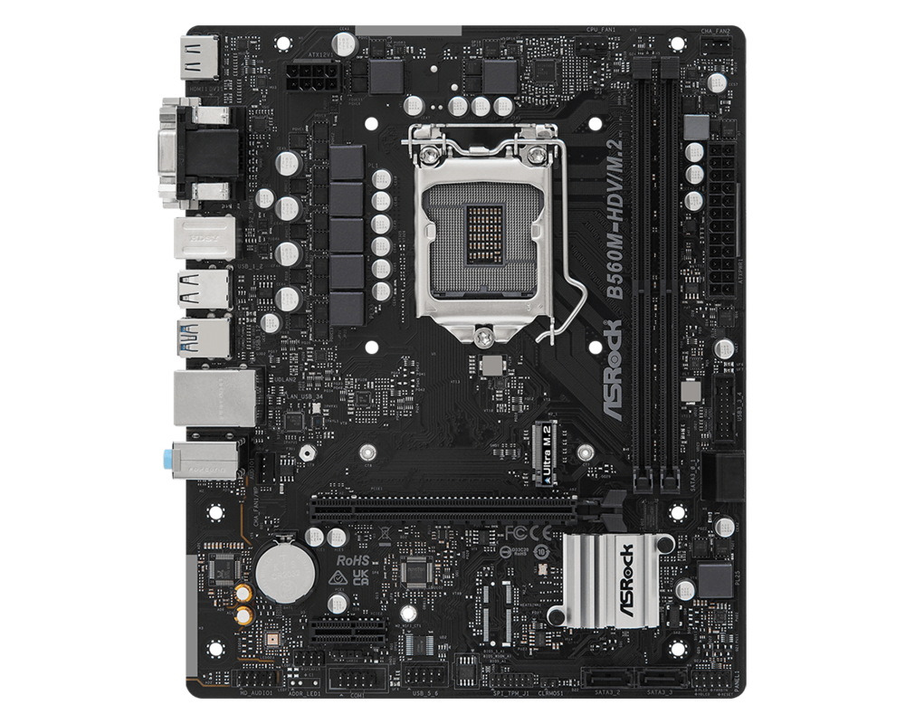 Дънна платка ASRock B560M-HDV/M.2, socket 1200, mATX, PCIe 4.0 9