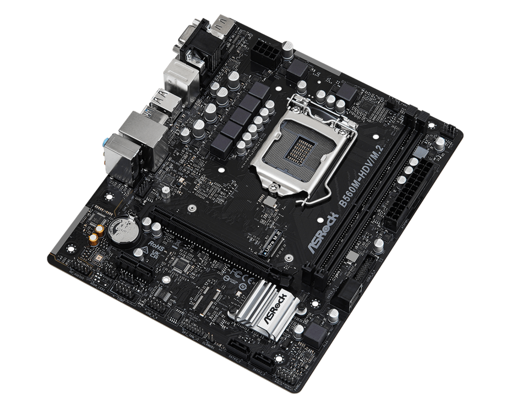 Дънна платка ASRock B560M-HDV/M.2, socket 1200, mATX, PCIe 4.0 10
