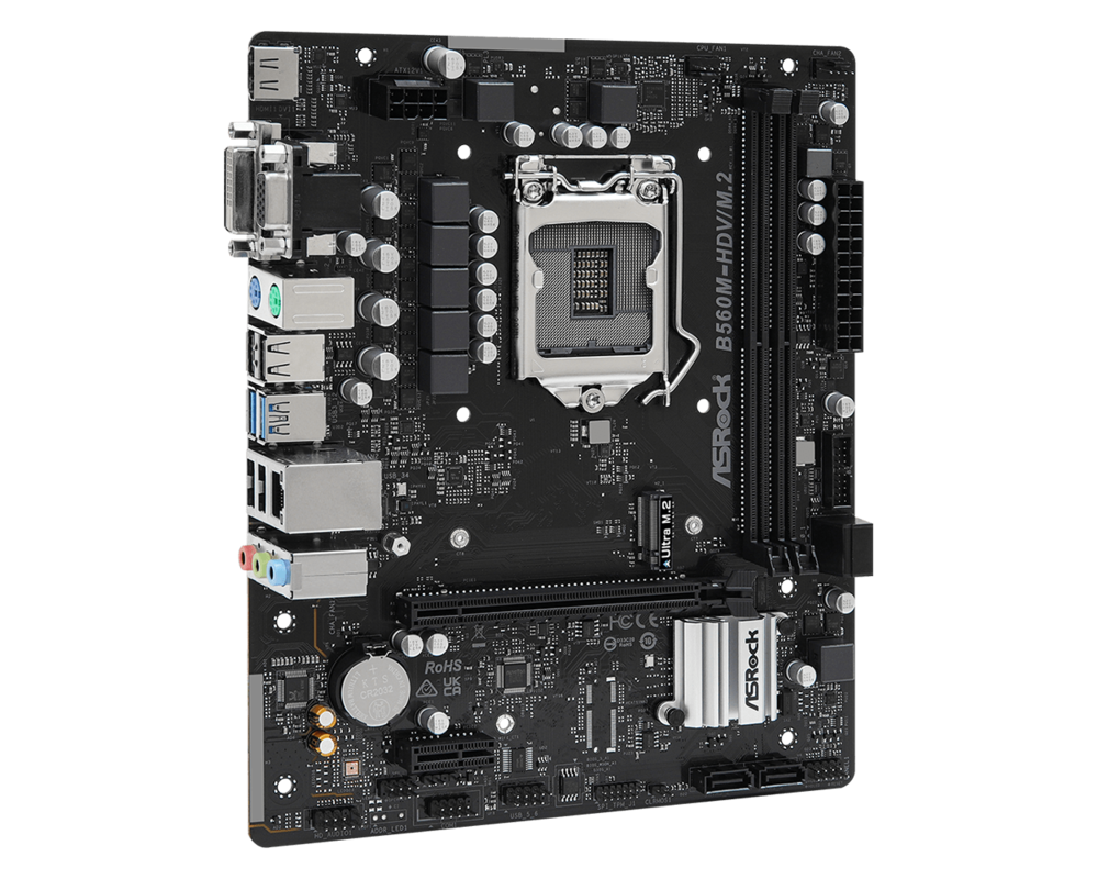 Дънна платка ASRock B560M-HDV/M.2, socket 1200, mATX, PCIe 4.0 11