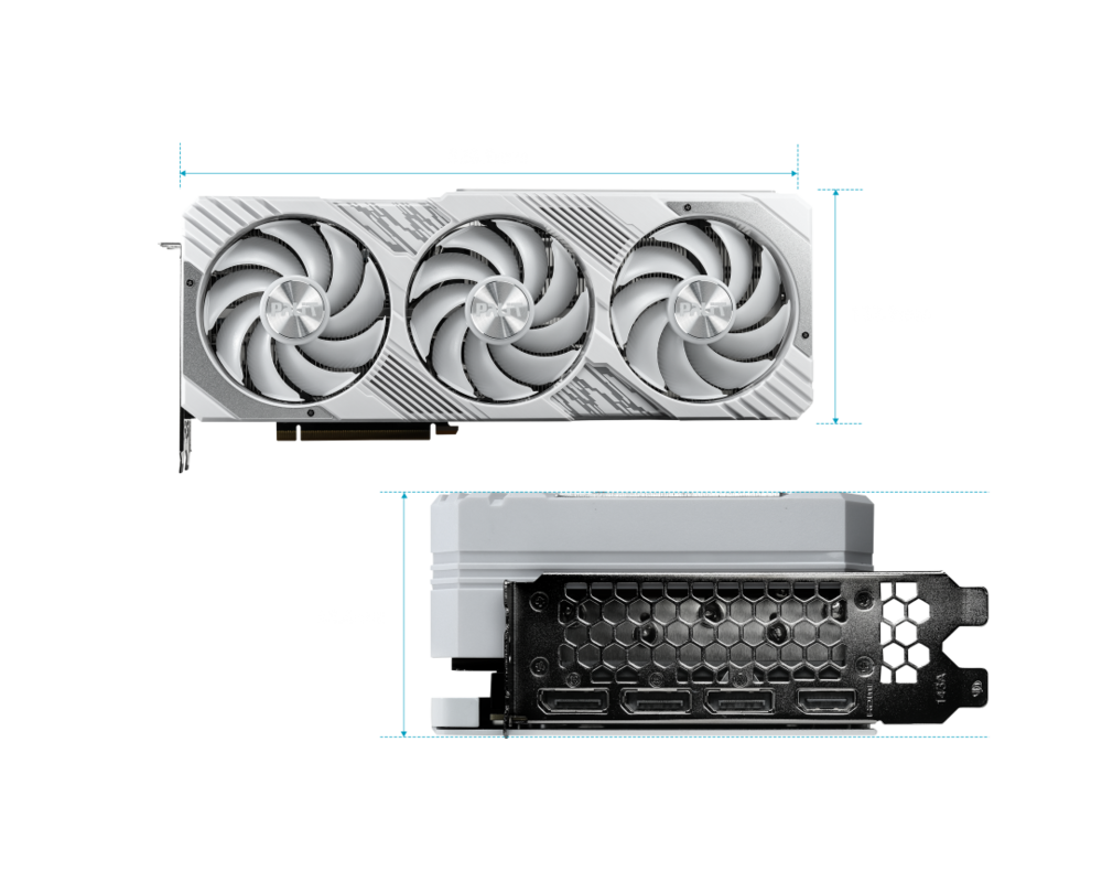 Видеокарта Palit GeForce RTX 4070 Ti GamingPro White OC 12GB GDDR6X 5