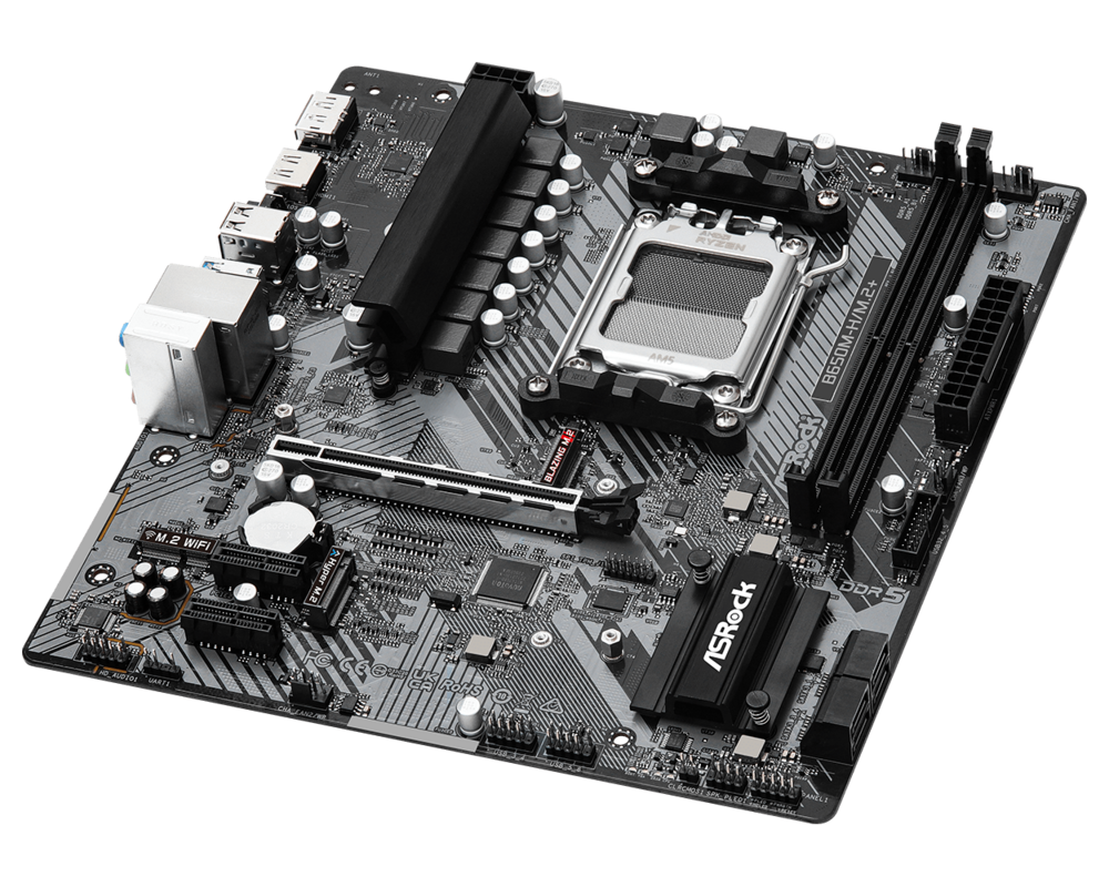 Дънна платка ASROCK B650M-H/M.2+, Socket AM5, 2xDDR5 10