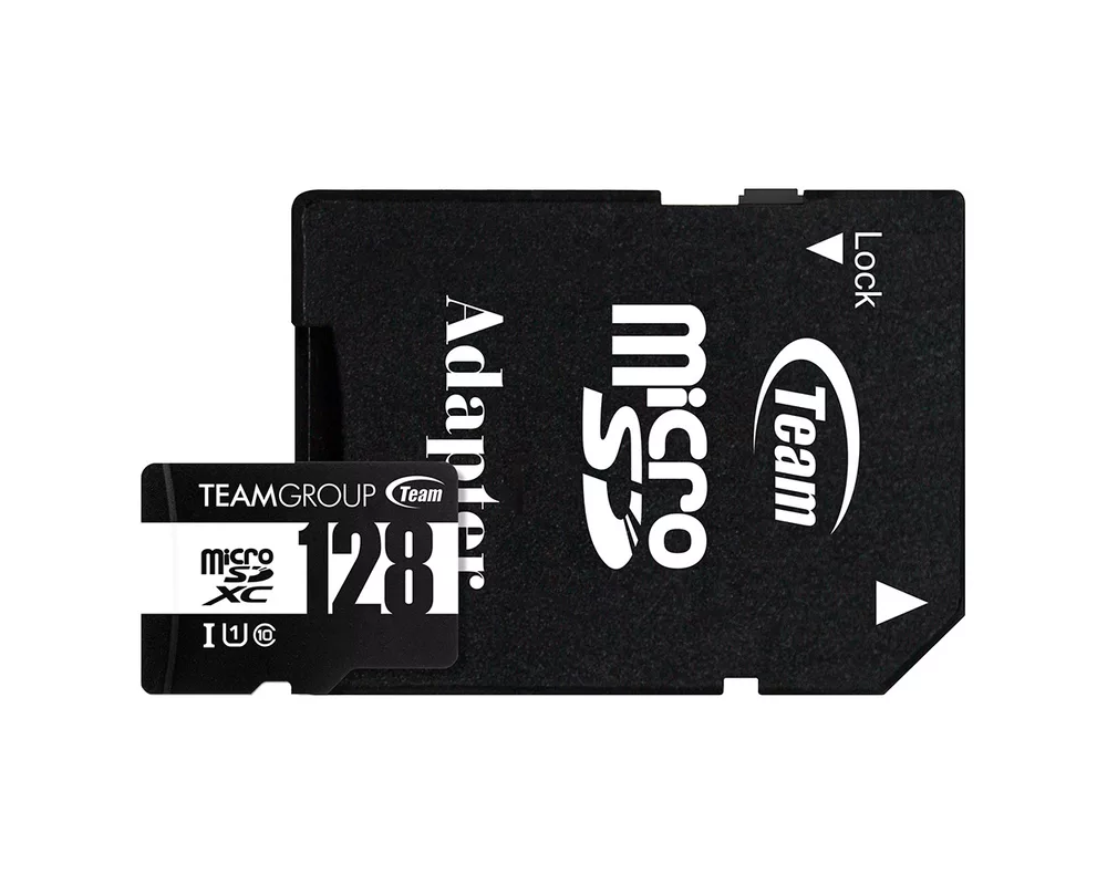 Флаш карта TEAM microSDHC / SDXC Class 10, UHS-I, 128GB, SD адаптер 3