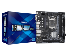  ASRock H510M-HDV R2.0, LGA1200, DDR4, mATX 686177 H510M-HDV-R2 на топ цена - PIC.bg
