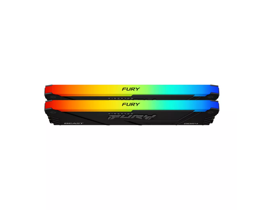 Памет Kingston FURY Beast Black RGB 16GB(2x8GB) DDR4 3200MHz 10