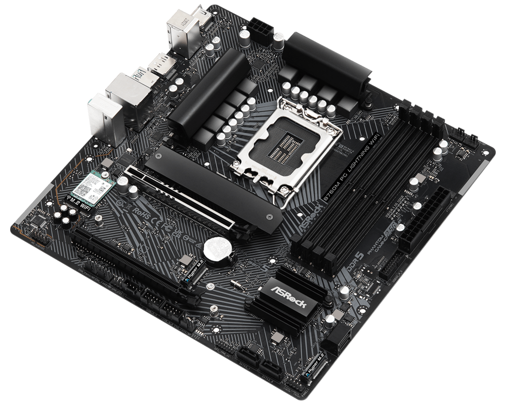Дънна платка ASROCK B760M PG LIGHTNING WIFI LGA1700 mATX DDR5 WiFi 4
