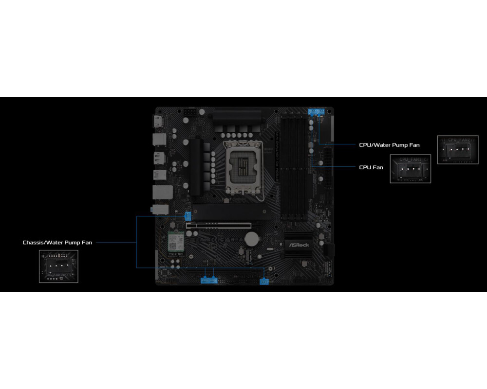 Дънна платка ASROCK B760M PG LIGHTNING WIFI LGA1700 mATX DDR5 WiFi 8