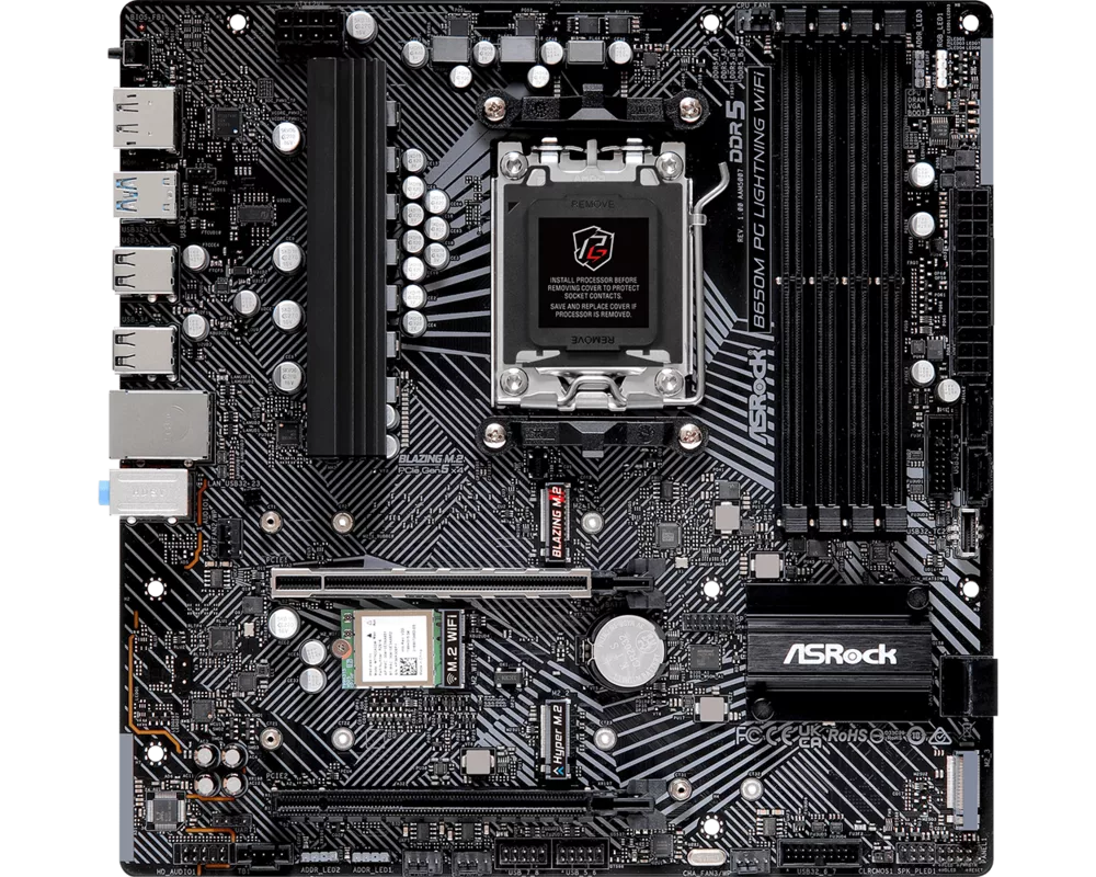 Дънна платка ASROCK B650M PG LIGHTING WIFI 2