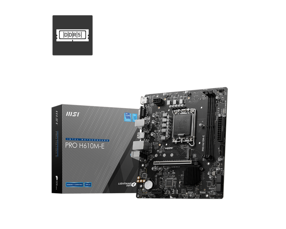 Дънна платка MSI PRO H610M-E DDR5 /LGA1700 12