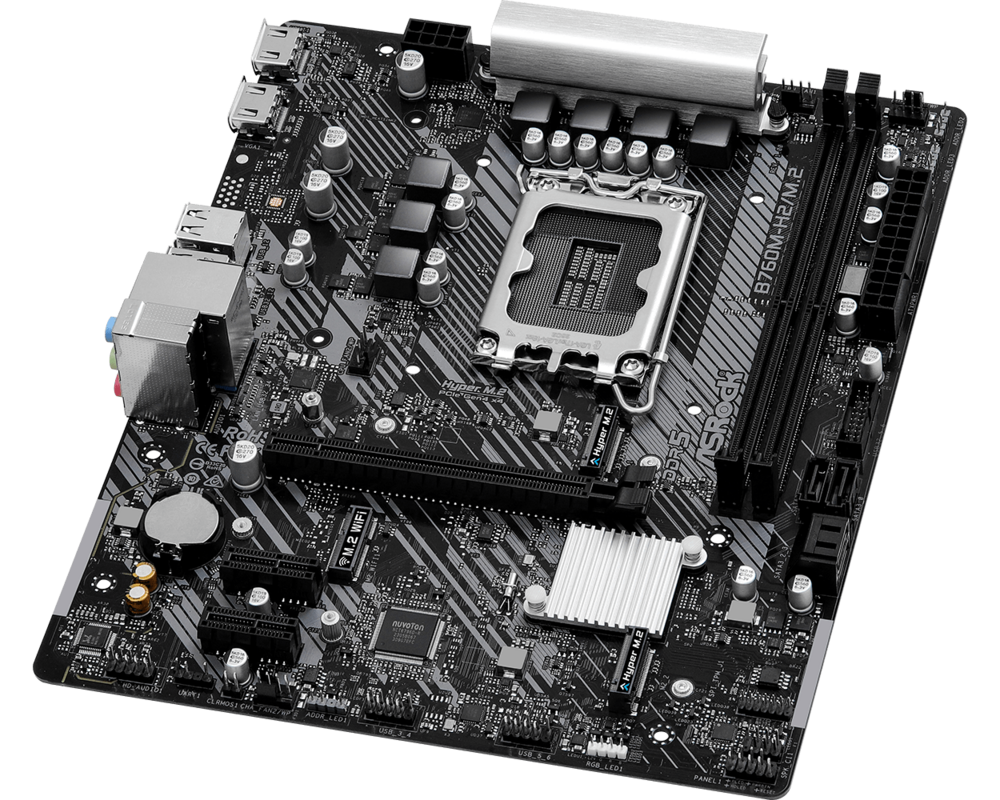Дънна платка ASROCK B760M-H2/M.2 /D5/1700 3
