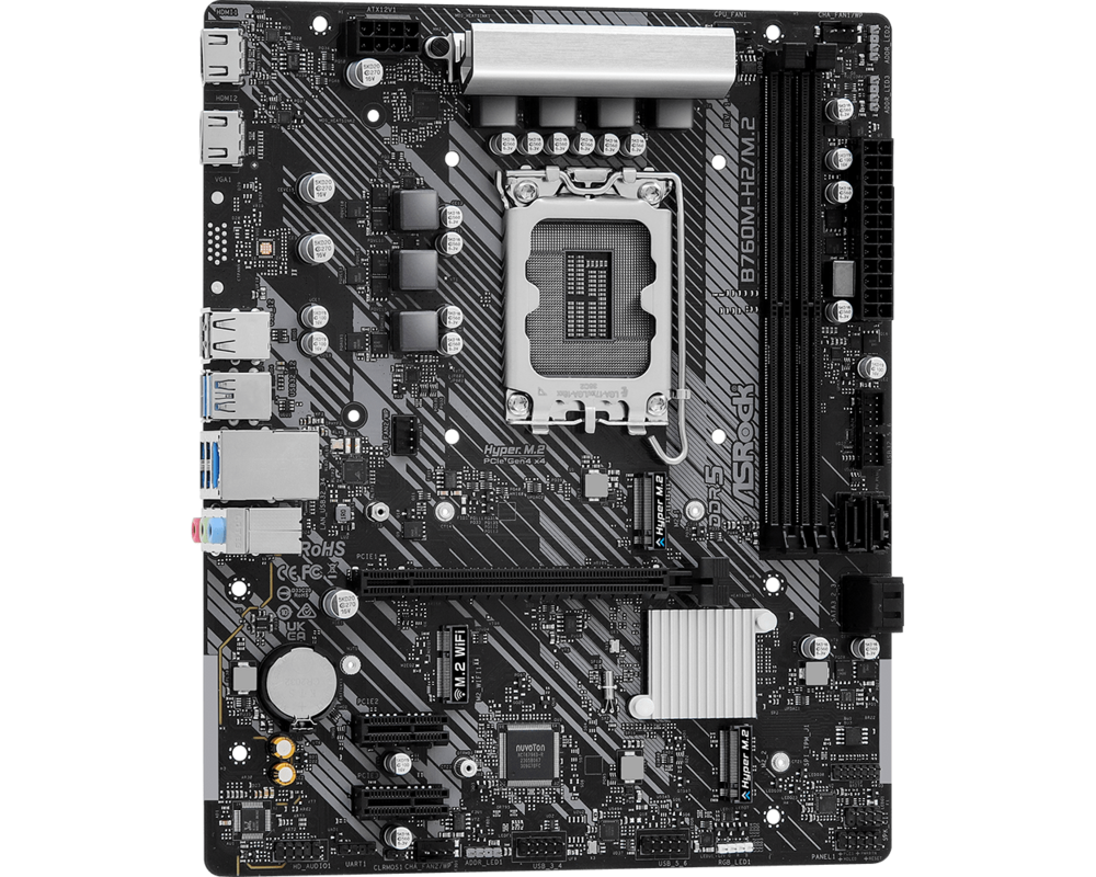 Дънна платка ASROCK B760M-H2/M.2 /D5/1700 4