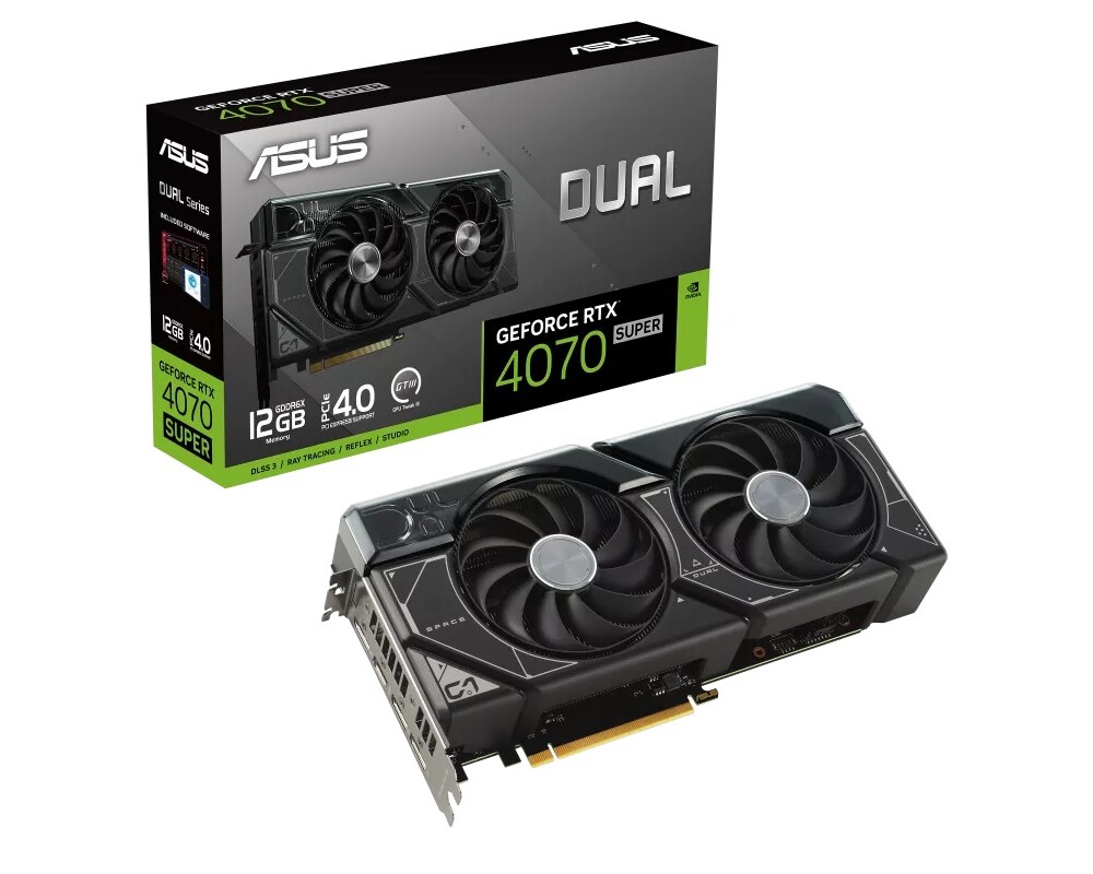 Видеокарта ASUS DUAL GeForce RTX 4070 SUPER 12GB GDDR6X 10