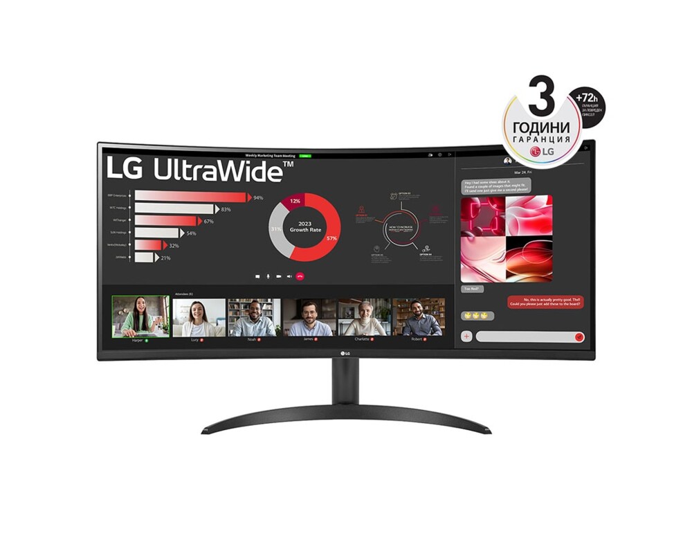 Монитор LG 34WR50QC-B 7