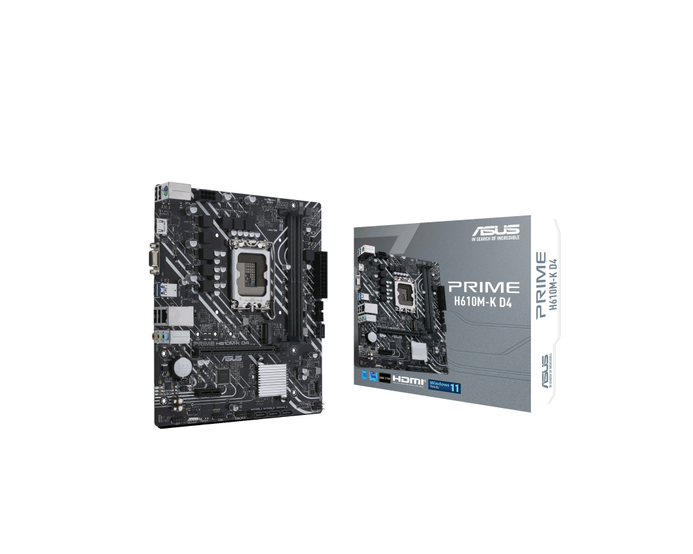 Дънна платка ASUS PRIME H610M-K D4, LGA 1700 mATX 12