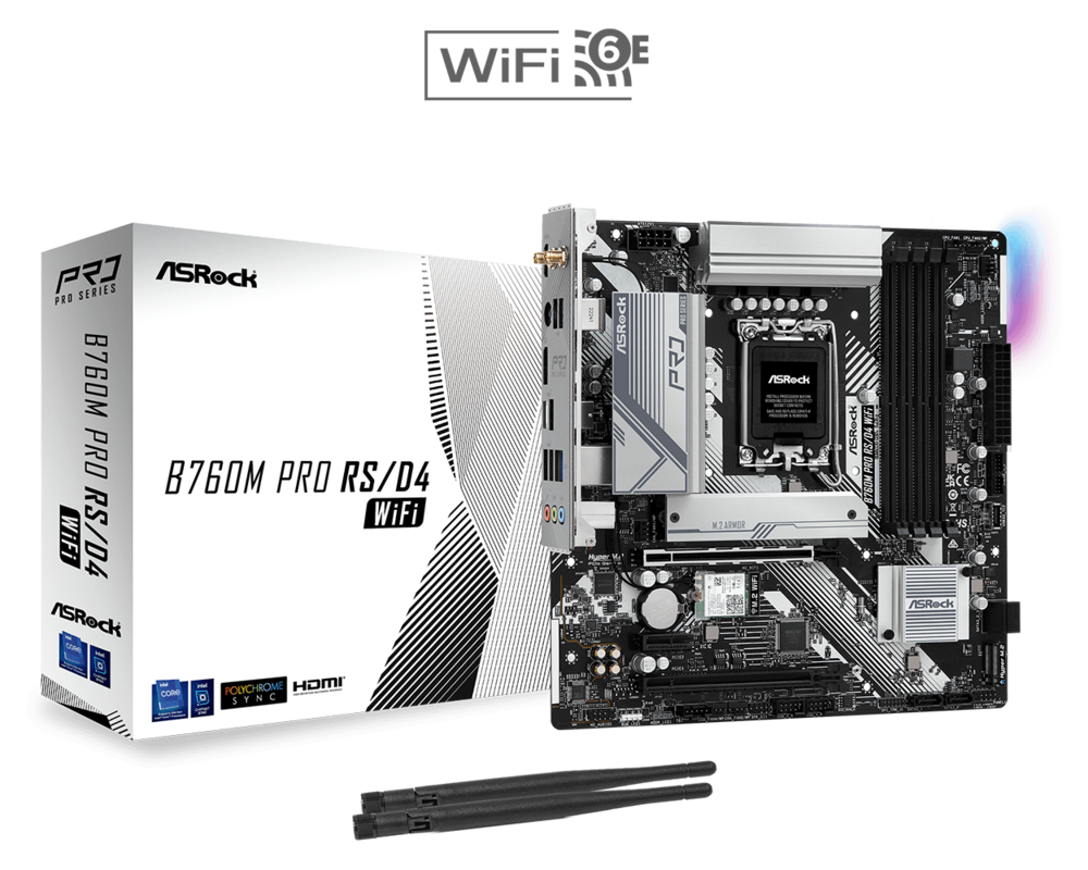 Дънна платка ASROCK MB Desktop B760M Pro RS Wi-Fi 4