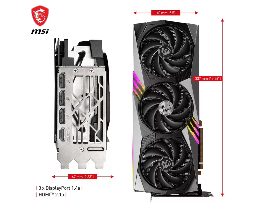 Видеокарта MSI GeForce RTX 4080 Super 16GB Gaming X Trio 6