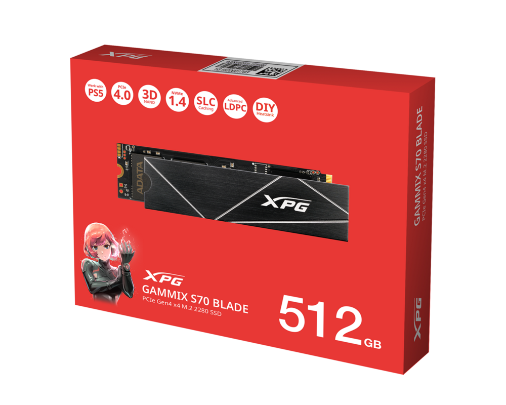 SSD ADATA S70 BLADE 512G M2 2280 2