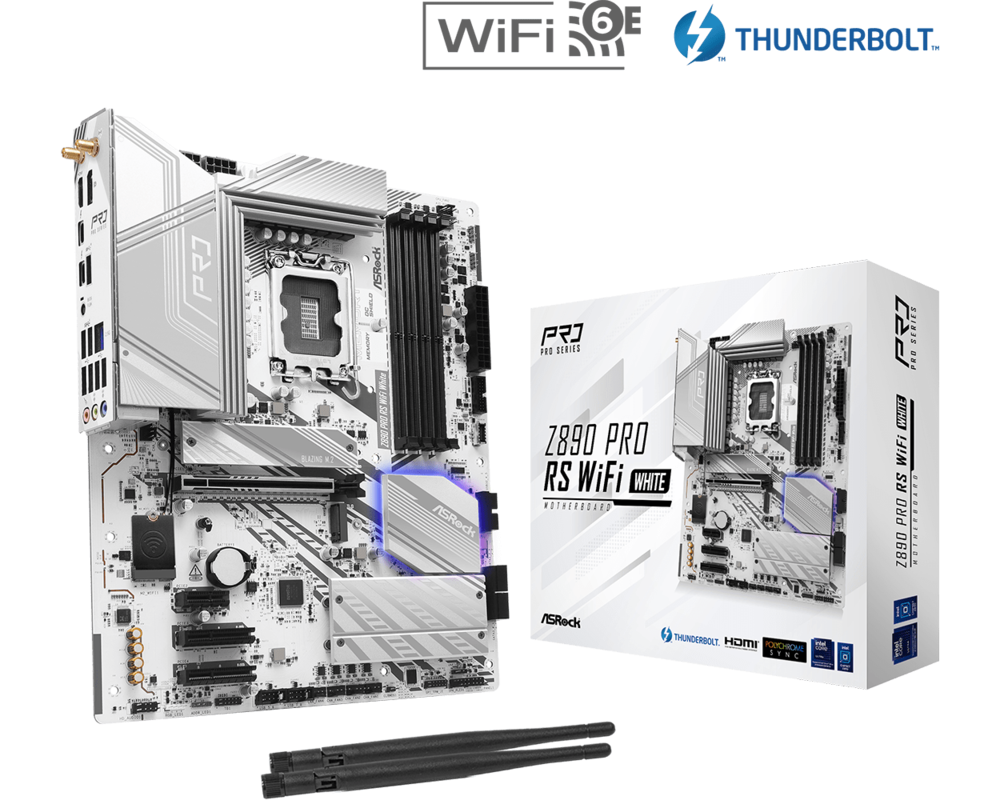 Дънна платка ASROCK Z890 Pro RS WiFi White ATX LGA1851 3
