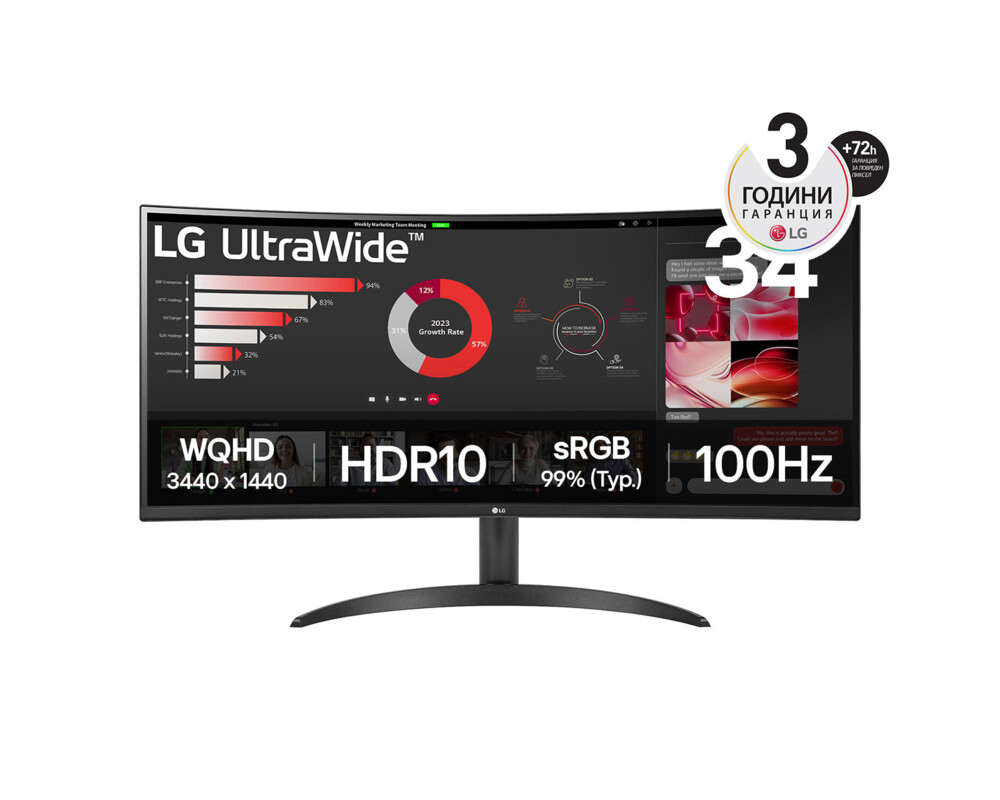 Монитор LG 34WR50QK-B 7
