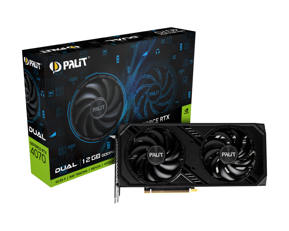 Видеокарта Palit GeForce RTX 4070 12GB Dual DLSS 3 5