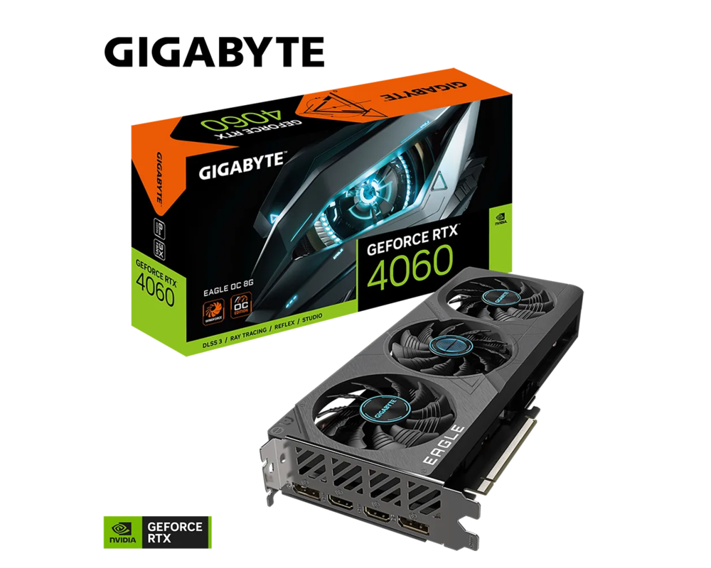 Видеокарта Gigabyte GeForce RTX™ 4060 EAGLE OC 8G 9