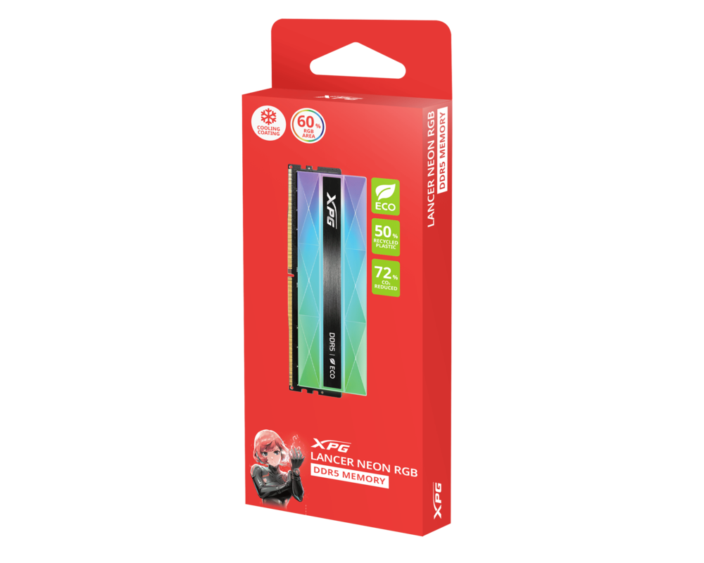 Памет 2X16G DDR5 6400 XPG NEON RGB 3