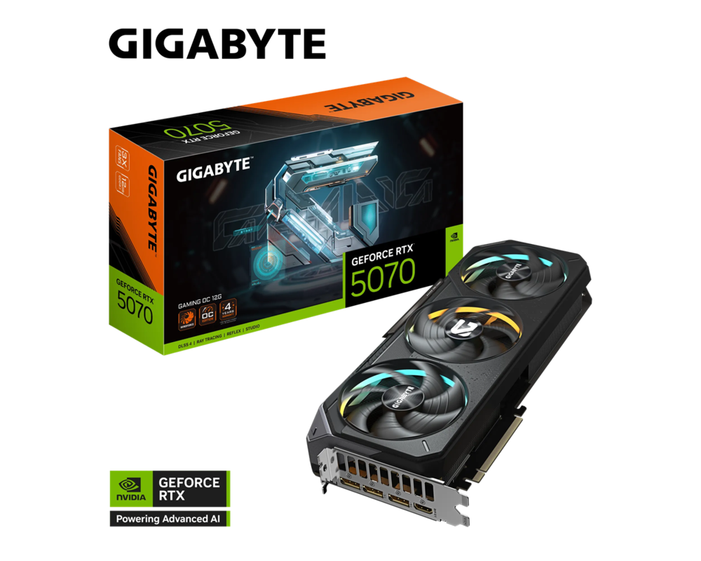 Видеокарта GIGABYTE RTX 5070 GAMING OC 12GB GDDR7 15