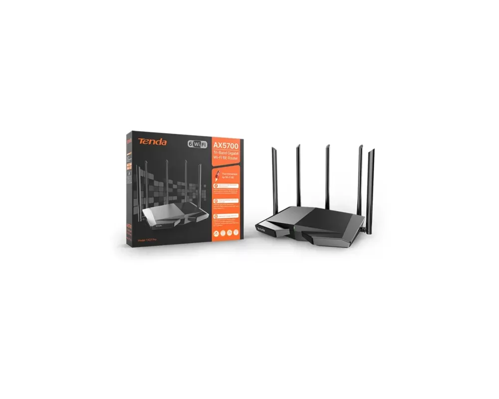 Рутер TENDA TX27 PRO GB ROUT WIFI 6E 4