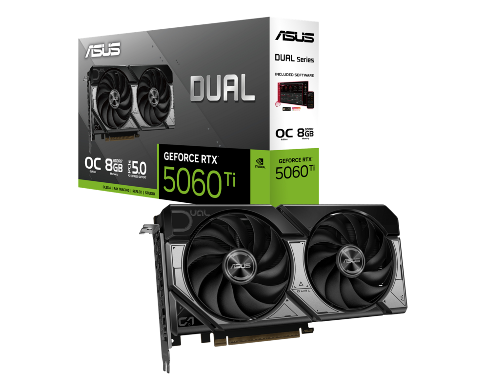 Видеокарта ASUS DUAL RTX 5060 TI OC 8GB GDDR7 13