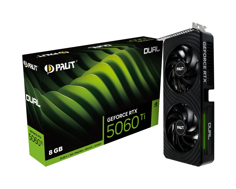 Видеокарта PALIT GeForce RTX 5060 Ti DUAL 8GB GDDR7 7