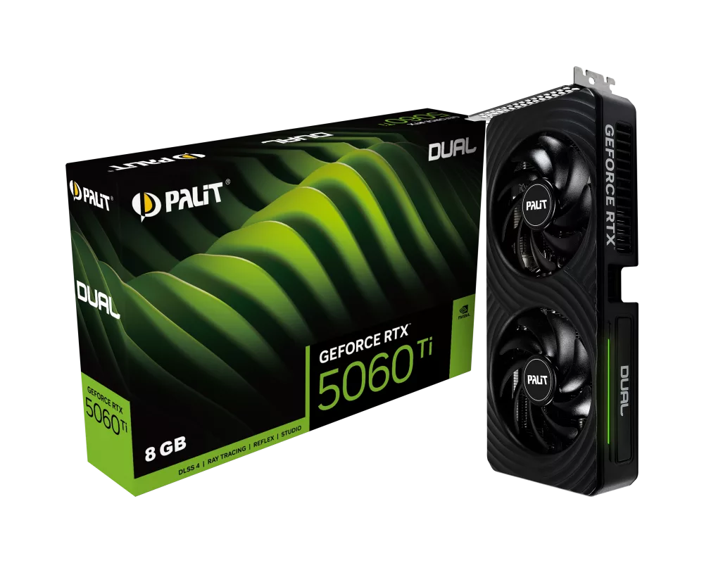 Видеокарта PALIT GeForce RTX 5060 Ti DUAL 8GB GDDR7 7