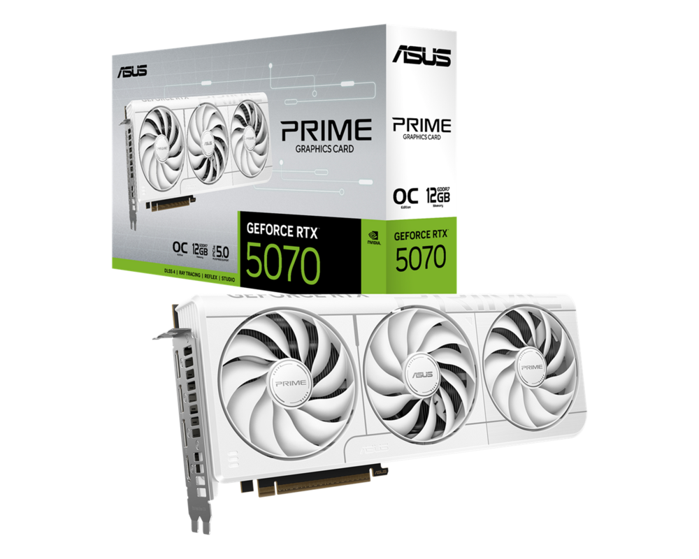 Видеокарта ASUS PRIME RTX 5070 White OC 12GB GDDR7 15