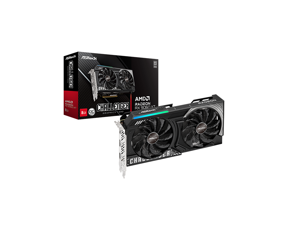 Видеокарта ASROCK AMD Radeon RX 9060 XT Challenger 8GB OC GDDR6 14