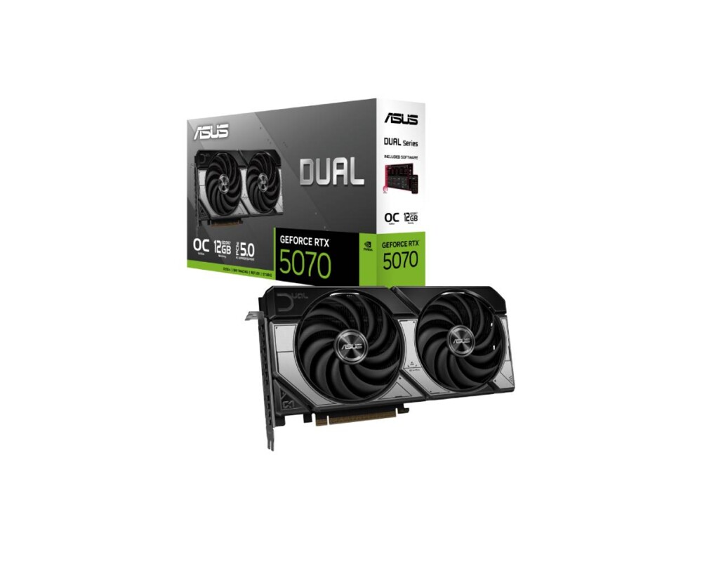 Видеокарта ASUS DUAL RTX 5070 OC 12GB GDDR7 22