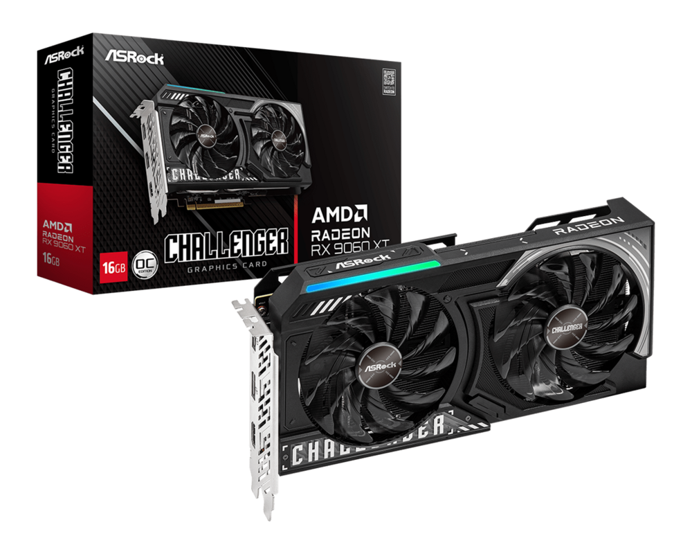 Видеокарта ASROCK AMD Radeon RX 9060 XT Challenger 16GB OC GDDR6 17