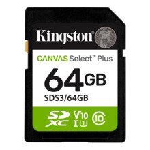  KINGSTON 64GB SDXC Canvas Select Plus Gen3 100MB 833474 SDS3/64GB на топ цена - PIC.bg