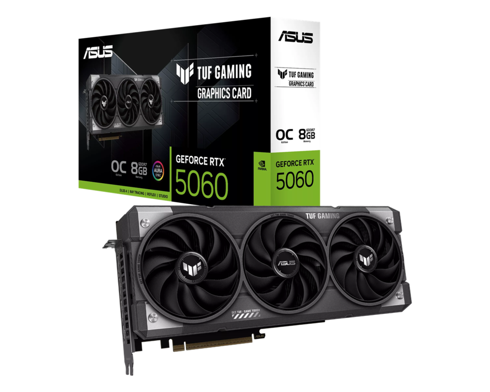 Видеокарта Asus TUF Gaming GeForce RTX 5060 8GB GDDR7 OC 12
