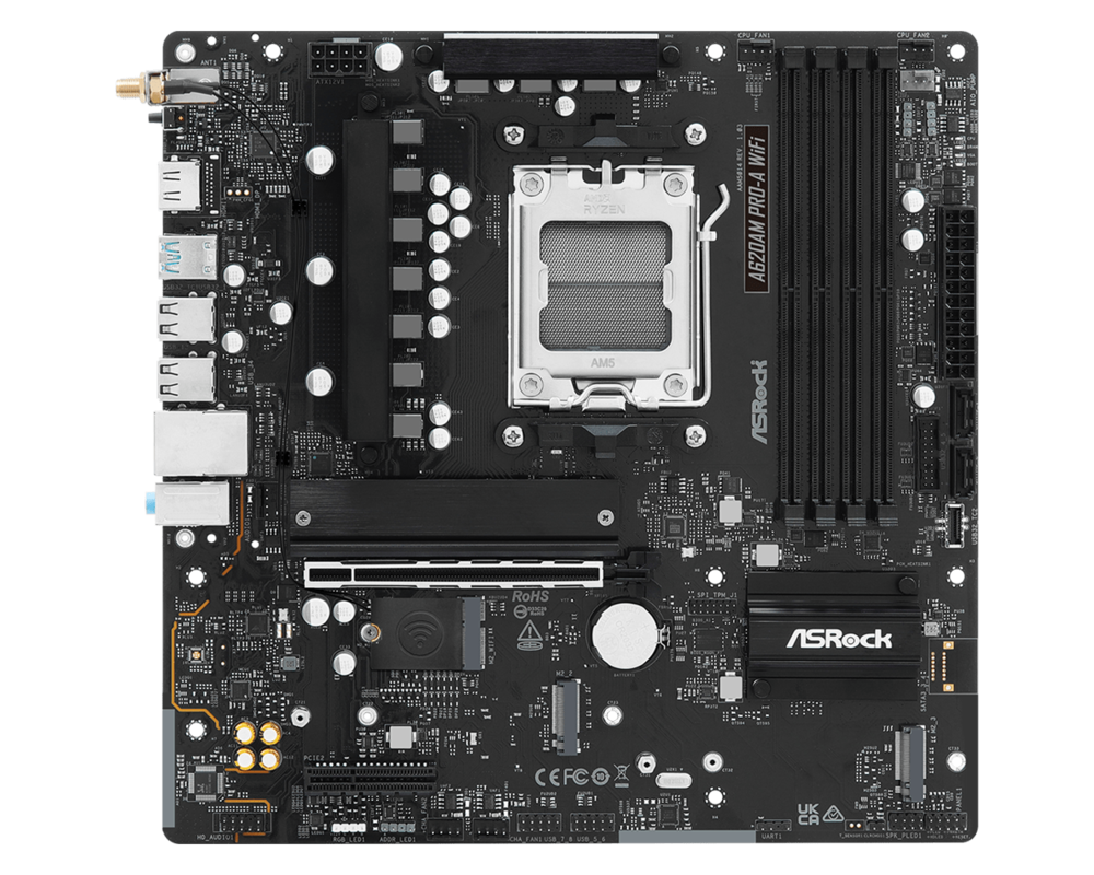 Дънна платка ASRock A620AM PRO-A WIFI, AM5 7