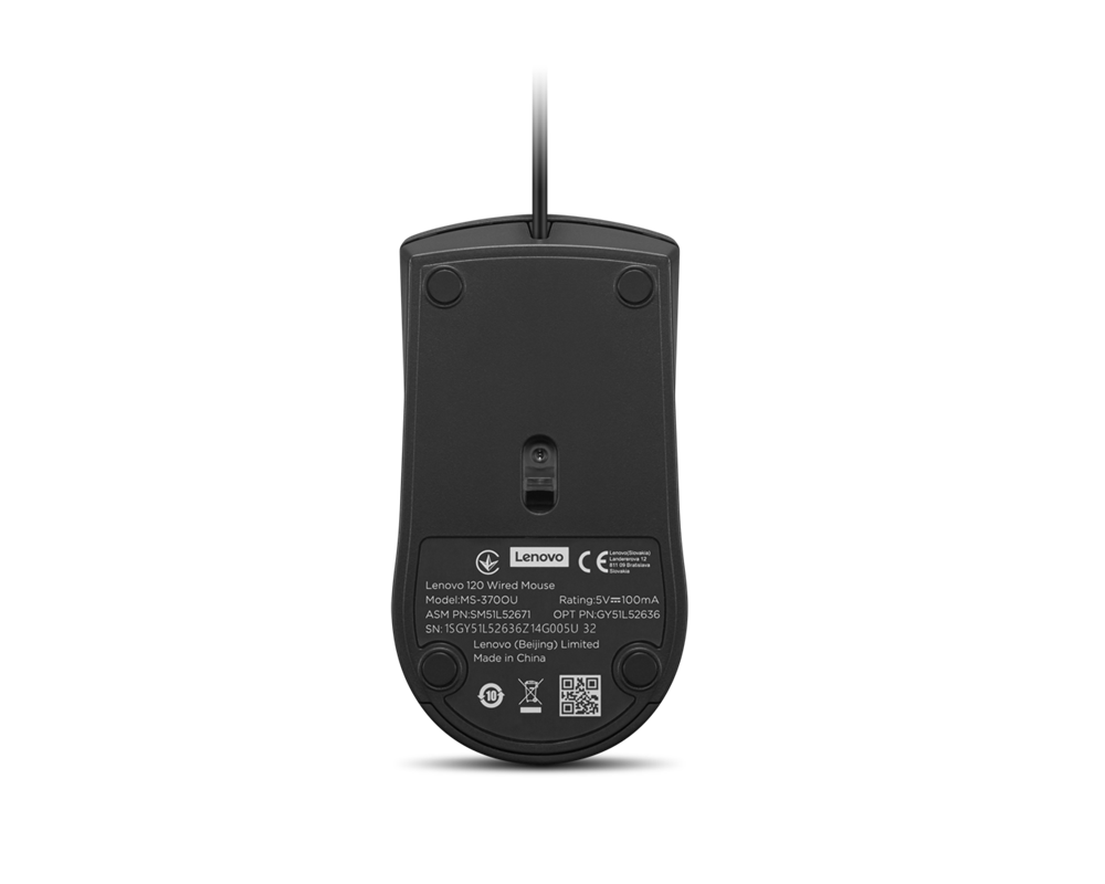 Мишка LENOVO 120 WIRED BLACK 2