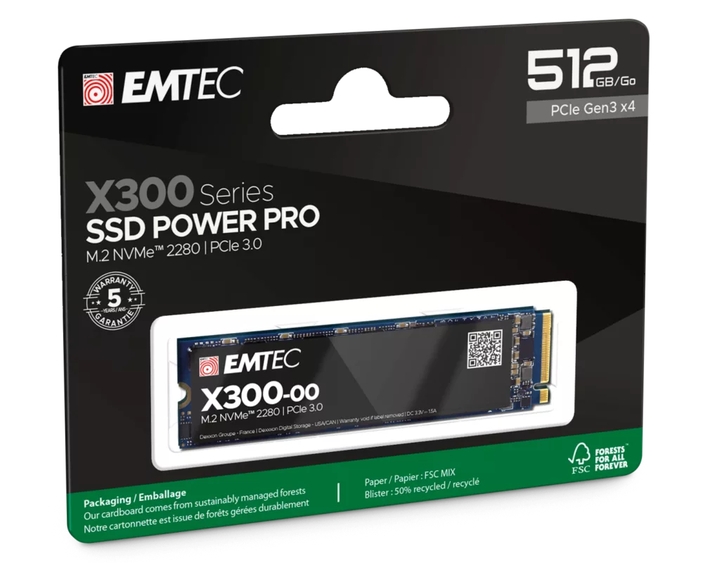 SSD EMTEC X300 512G M2 PCIE3 2
